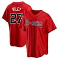 Atlanta_Braves 27 Austin Riley Embroidery Fans Gameday Apparel