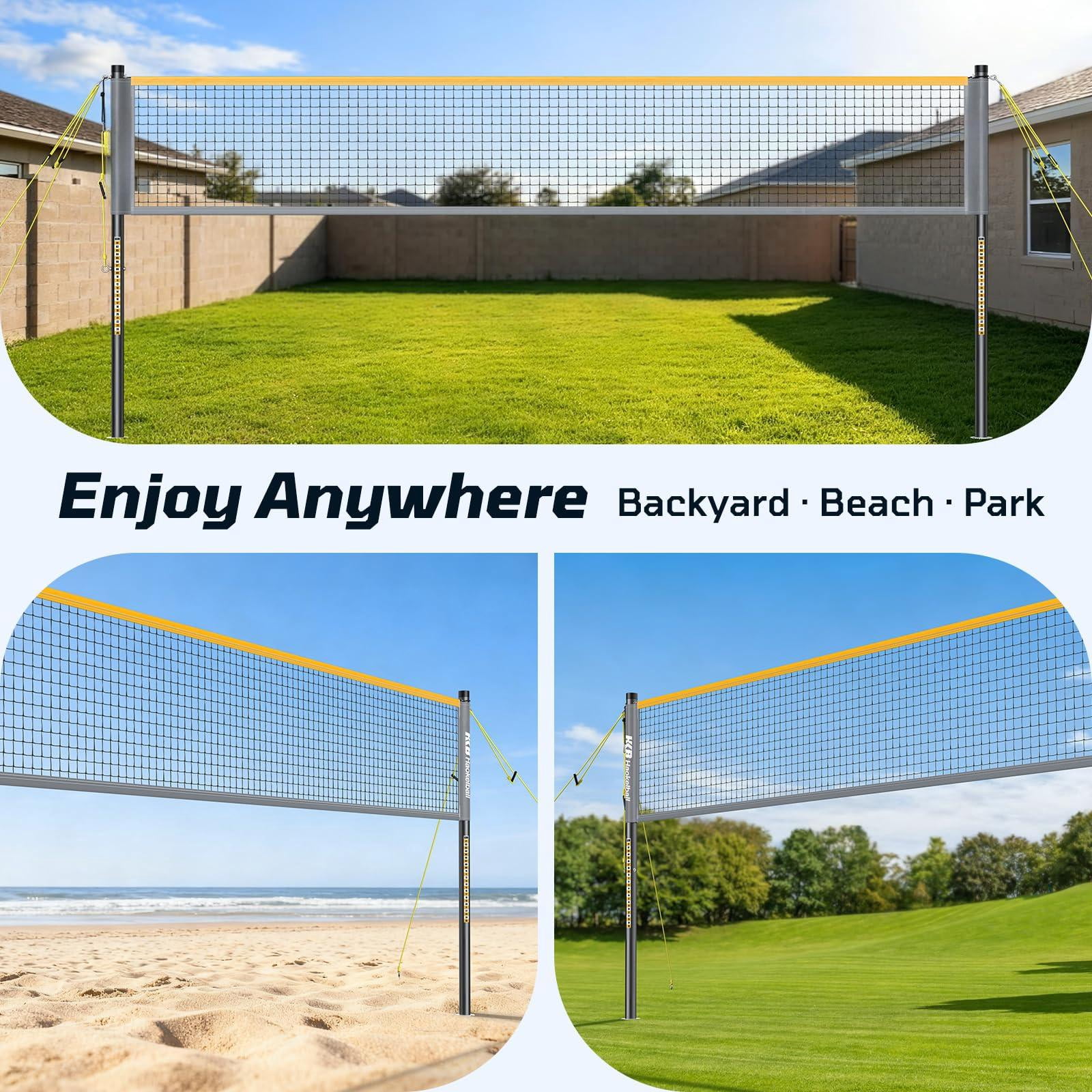 Outdoor Badminton Net Set With Anti-sag Winch System - 20ft  4 Rackets 3 Shuttlecocks & Carry Bag For Backyard Grass Beach Holiday Games