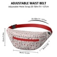 thumbnail image 3 of Fanny Pack Light Pink Christmas Gnome Pattern Waist Pack Bag,Running Cross Bag,Waterproof Large Fanny Packs for Women Men for Travel Running Hiking Cycling, 3 of 6
