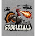 thumbnail image 2 of Turkey Gobblezilla Adult Heather Gray Long Sleeve Hoodie-Medium, 2 of 6
