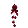 thumbnail image 2 of Bola Colgante Para árbol De Navidad, Adorno Flocado Rojo, Ligero Y Reutilizable Para Interior, Exterior, De árbol Para Ventana DIY, 2 of 7