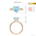 thumbnail image 4 of Angara Natural 1.8 Ct. Aquamarine Solitaire Ring in 14K Rose Gold for Women (Ring Size: 8), 4 of 8
