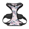 thumbnail image 3 of TEQUAN Medium Dog Harness with Leash, Pink Stripes Butterfly Prints Reflective No Pull Adjustable Pet Vest (M), 3 of 7