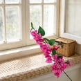 thumbnail image 4 of Cififendec Artificial Bougainvillea Flowers, Silk Bougainvillea Branches Deep Pink Faux Bougainvillea Long Stem Household Flowers for Home Garden DIY Wedding Centerpieces (31.4"*2.5"), 4 of 6