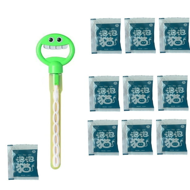 Juguete de burbujas con 32 agujeros y cara sonriente | Recarga de 10 ml a prueba de fugas incluida | Juguete infantil de verano para divertirse haciendo burbujas | Máquina de burbujas portátil y
