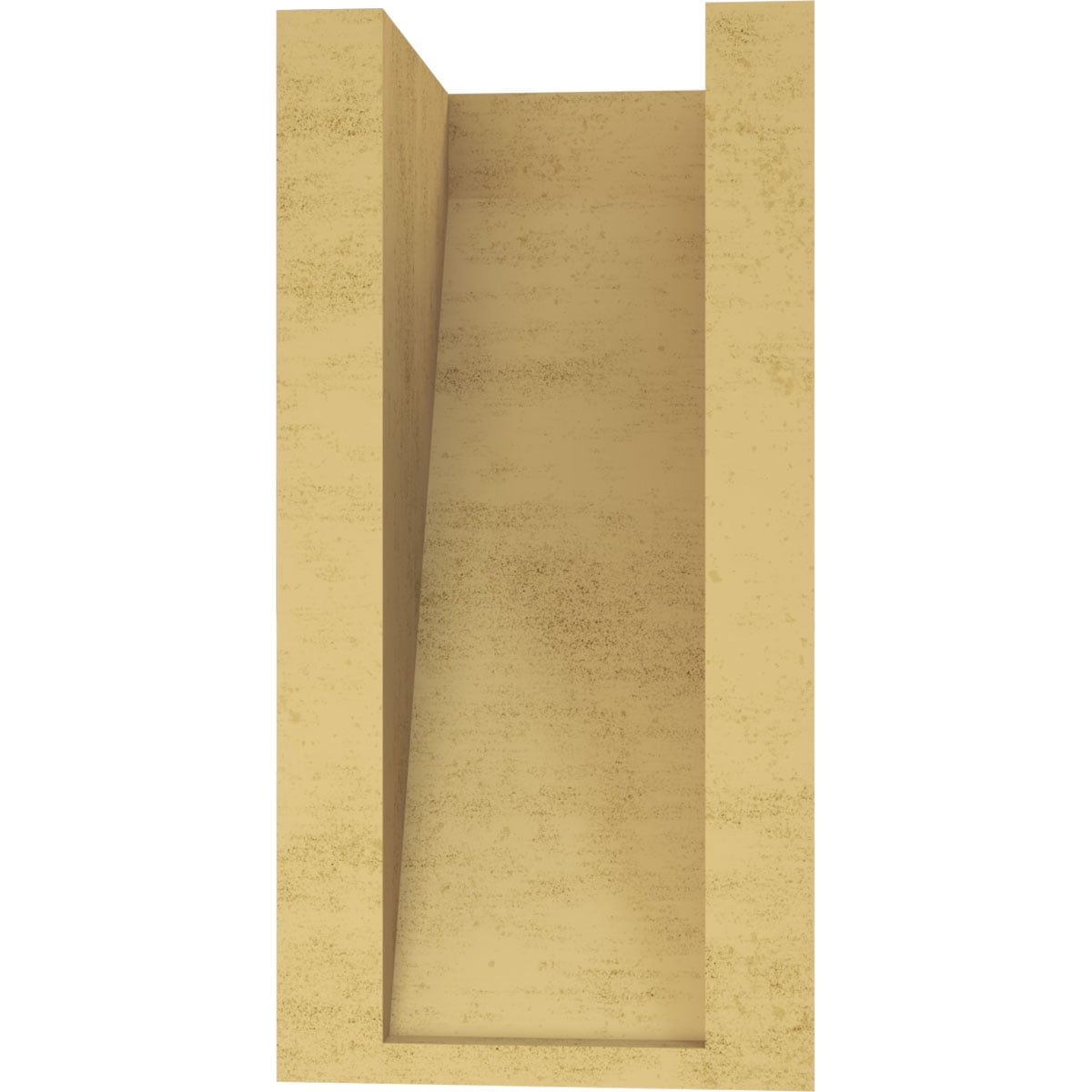 5"W x 5"D x 10"H Wide Concord Rough Cedar Woodgrain TimberThane Corbel, Primed Tan