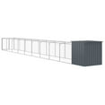 thumbnail image 5 of vidaXL Dog House with Run Outdoor Dog Kennel Cage Shelter Galvanized Steel, 5 of 7