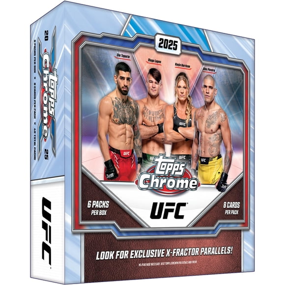 Trading Cards Topps Chrome UFC 2025 Megacaja sellada de fábrica