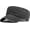 Black, variant on Cadet Army Cap Washed Military Army Hat Vintage Flat Top Hat for Women Men