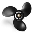 thumbnail image 2 of Auzan 9.25 x 10.5 Marine Outboard Propeller compatible for Tohatsu compatible for 9.9-20 horsepower 3BAB645241 Aluminum Alloy 3 Blades 14 Spline Tooth, 2 of 7