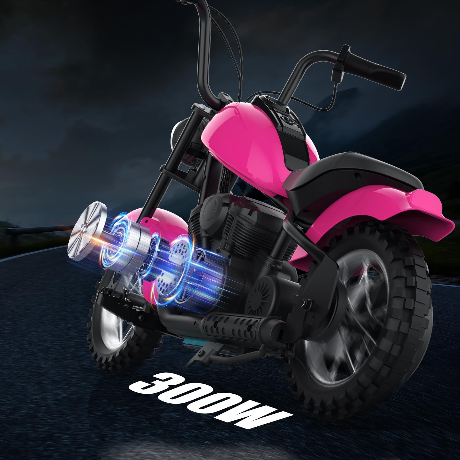 Litake 24V Electric Dirt Bike, 250W Electric Motorcycle w/LED Light, Leather Seat- Two Speed Max Up to 14MPH & 60 Minutes Continuous Motorbike for Kids/Teens