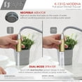 thumbnail image 2 of Stylish Ht 14”  Brushed Gold Single Handle Kitchen Faucet with Soap Dispenser K131GS01G, 2 of 11