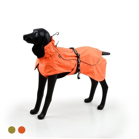 Dog Coats Small Waterproof, Warm Outfit Clothes Dog Jackets Small, Adjustable Drawstring Warm And Cozy Dog Sport Vest (Orange, L)