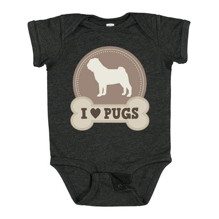 

Inktastic Pug Dog - I Love Pugs Gift Baby Boy or Baby Girl Bodysuit