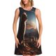 thumbnail image 1 of Balery Pyramid Desert Cat Vestidos de verano para mujer con estampado: vestido holgado sin mangas, vestido playero informal y cómodo para días calurosos., 1 of 7