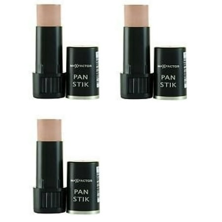Max Factor Pan Stik Foundation #60 Deep Olive (Pack of 3) + Makeup Blender Stick, 12 (Best Pan Stick Makeup)