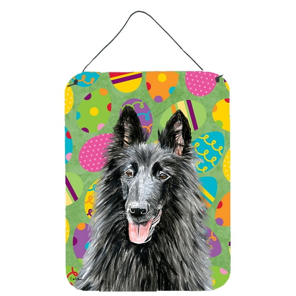 Belgian Sheepdog Easter Eggtravaganza Wall or Door Hanging Prints