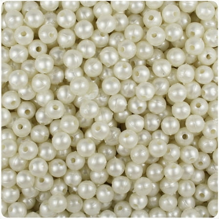BeadTin Bridal Pearl 6mm Round Craft Beads (500pcs)