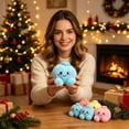 thumbnail image 2 of Giant Dumpling Pillow Cute Plush Stuffed Steamed Bun Pillow Home Decor Squishies Dumpling Stress Squeeze Ball Slow Rebound Plush Pillow Decompression Fidget Ball for Adults Anxiety Relief-Blue, 2 of 5