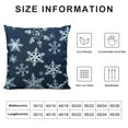 thumbnail image 5 of MLJA Dark Blue Decorative Throw Pillow Covers 16x16 Inch for Couch Sofa Living Room Bed, Soft Christmas Snowflakes Print Throw Pillows Cases Set Cushion Cover Pack of, 5 of 5