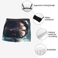 thumbnail image 3 of Yiaed Astronaut Helmet Reflections Print Men's Soft Cotton Boxer Shorts Breathable Boxers Underwear Moisture-Wicking Underwear Stretch Boxer Briefs for Man-X-Large, 3 of 5