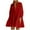 Red, variant on Drses Women's Casual Summer Short Dress 3/4 Puff Sleeve Button Down V Neck Collared Shirt Bobydoll Sundress