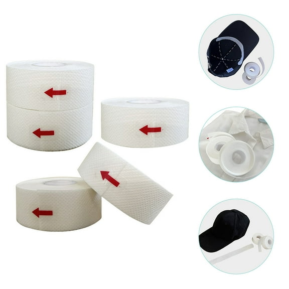 WRITWAA Adhesive White Sweat Pads Absorbent Hat Liner Collar Protector Breathable Nonwoven