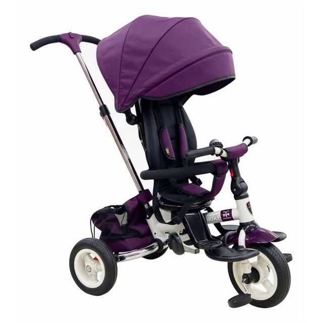 Triciclo Evolutivo Para Niños Semi-Plegable Asiento 360° Morado