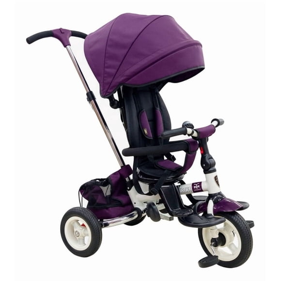 Triciclo Evolutivo Para Niños Semi-Plegable Asiento 360° Morado