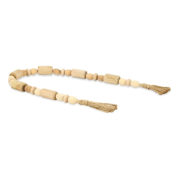 Cheungs 5877 Wistan Hanging 4 Wood Bead Design Tassel Decor