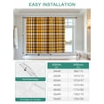 thumbnail image 6 of Yellow Black Plaid Tie Up Curtains for Windows 63 Inch Length Balloon Curtains Kitchen Adjustable Balloon Window Shade Country Simple Buffalo Check Gingham Tie Up Bathroom Curtain Window 52"x63", 6 of 6