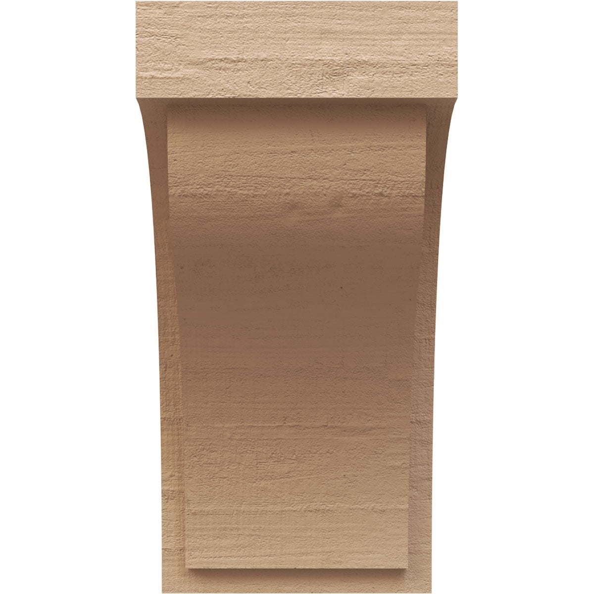 11"W x 11"D x 22"H Wide Helena Rough Cedar Woodgrain TimberThane Corbel, Primed Tan