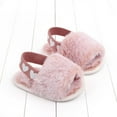 thumbnail image 4 of SYNPOS 0-18M Baby Slippers Winter Warm Newborn Girl Cute Faux Fur Soft Crib Band Fuzzy Shoes, 4 of 8
