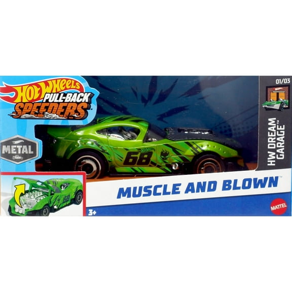 Hot Wheels HW Dream Garage Muscle & Blown Diecast Pull-Back Car