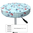 thumbnail image 4 of Fotbe Sailboats Anchors Stool Covers Round,Waterproof Round Bar Stool Covers Bar Chair Covers Washable Stool Cushion Slipcover for 12-14 Inch Chair-13 inch, 4 of 7