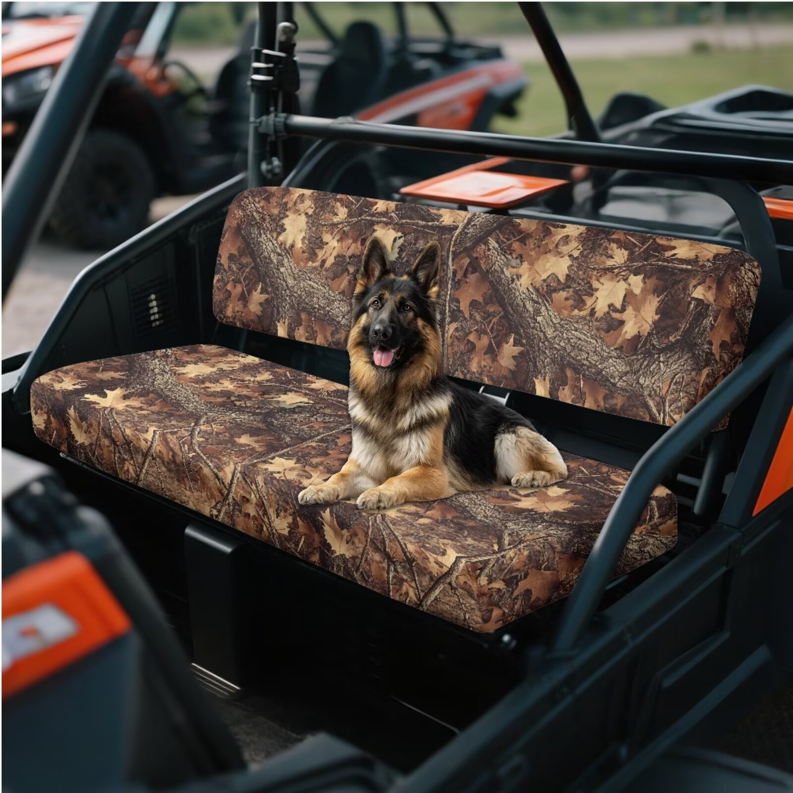 Uorisanigo UTV Seat Cover Compatible with 3010 Diesel 4x4 2003-2008, Scratch Resistance Camo Hunting Print Mule Seat Cushion Mud/Dirt Protection UTV Bench Seats Cover Accessories