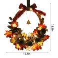 thumbnail image 3 of HUASHENG Halloween Garlands With Glow And Non Glow Maple Leaves Artificial Black Roses And Ribbons For Indoor/outdoor Home Decorations, 3 of 8