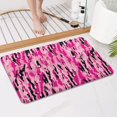 thumbnail image 4 of Pink Black Camo Tiger Stripes Pattern Bathroom Rugs Mat,Non Slip Microfiber Bathroom Rug,Rubber Backing,Soft Bathroom Mats for Bathroom Floor,Tub and Shower,17x27in(43x68cm), 4 of 5