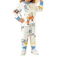 thumbnail image 4 of Amidoa Girls 2 Piece Outfits Fall Winter Clothes Print Long Sleeve Top and Casual Pants Kids Clothing Sets Blue Size 2-3 Years, 4 of 6