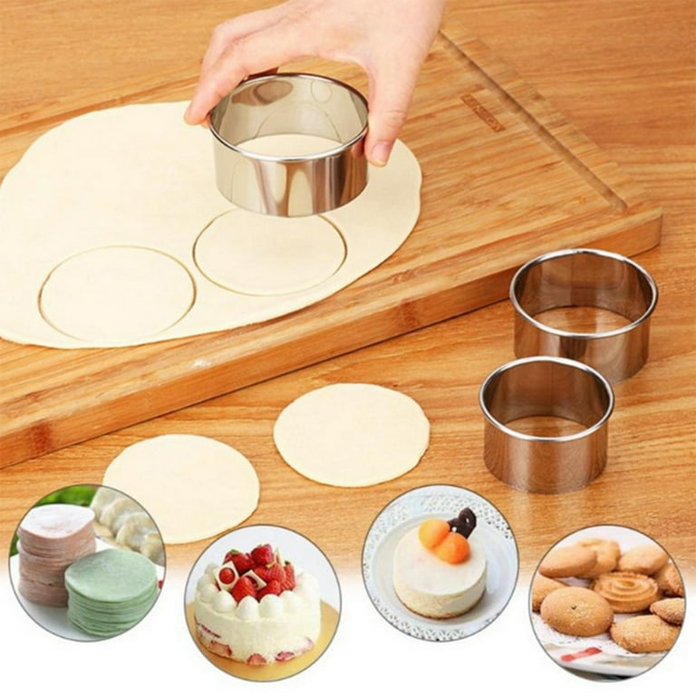 For Cooking Dumpling Steel Stainless 3Pcs Baking Molds Cutters  Kitchen，Dining & Bar Chocolate Balls Stand Valentine's Chocolate Molds Yule  Log Cake Pan Wax Melts Molds Silicone Double Boiler Set for 