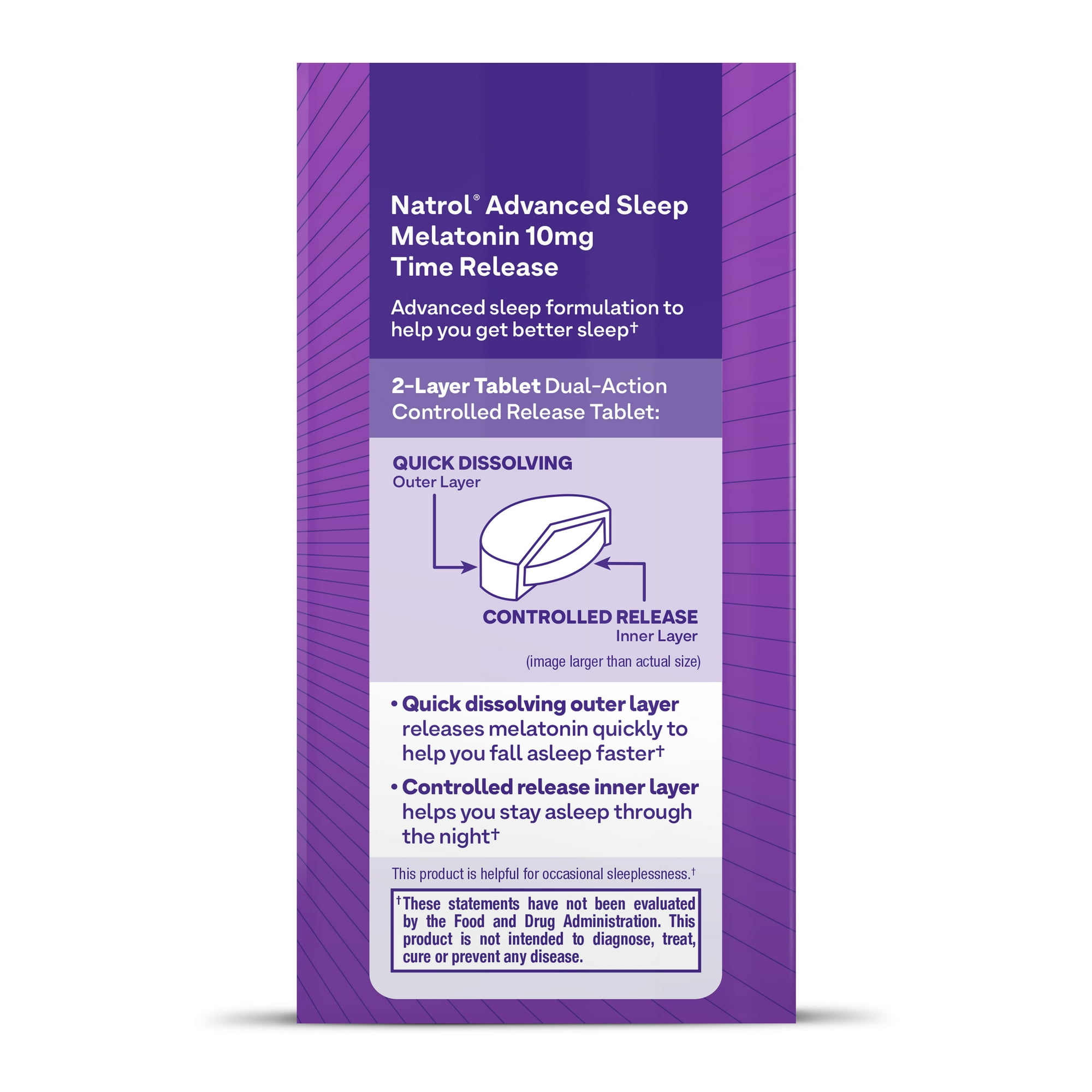 Natrol Advanced Sleep Melatonin Time Released Capsules, 10mg, 100 Ct
