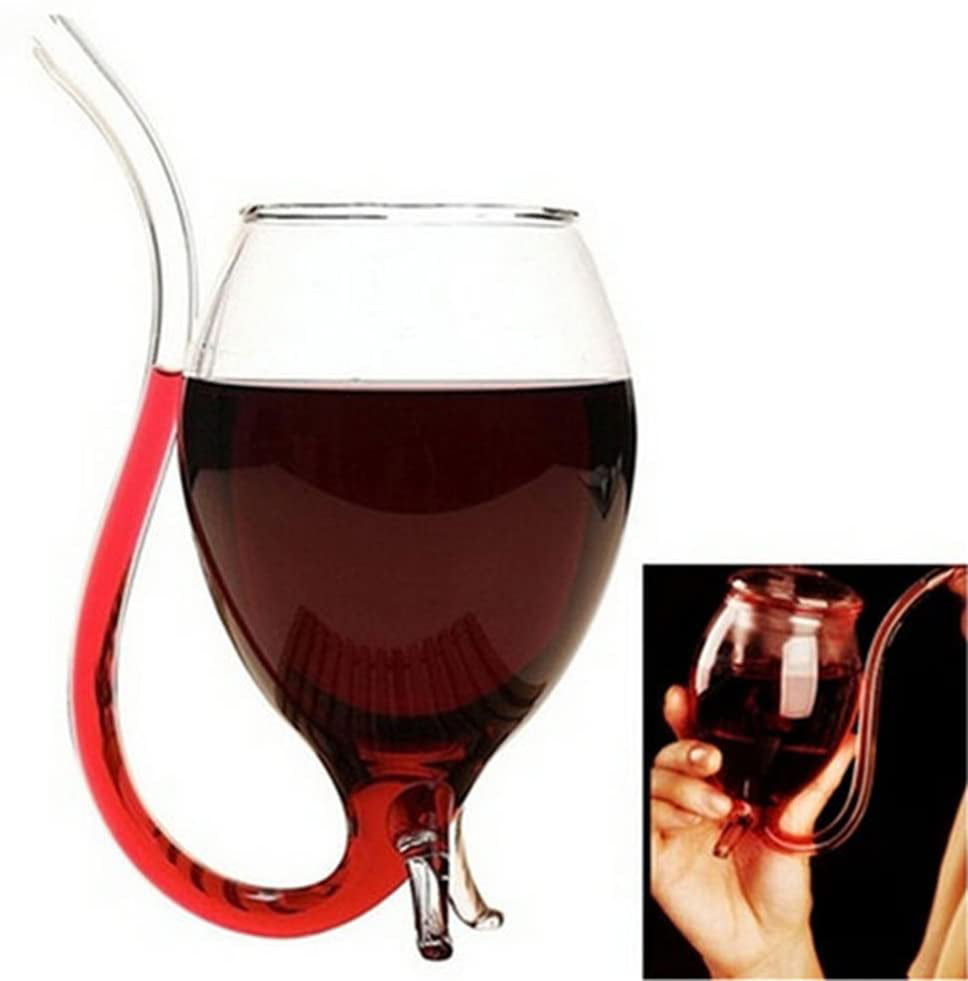 300ml Creative Vampire Filter Red Wine Glass for Whiskey Port Wine Cocktail Sippers Glassware Clear Juice Cup