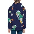 thumbnail image 4 of Kll Unisex Kids Boys Girls Hooded Pocket Pullover Hoodies-Astronaut Dinosaur And Space, 4 of 9