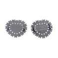 thumbnail image 4 of Unique Bargains 2 Pcs Shoelace Charms Heart Faux Pearls Fashion Shoe Accessories Gray Black, 4 of 5
