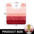 thumbnail image 2 of Buganda Luxury U-Shaped Bathroom Rugs, Super Soft and Absorbent Microfiber Toilet Bath Mats, Non-Slip Contour Bathroom Carpets with Rubber Backing, 20X24, Red, 2 of 7