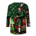 thumbnail image 6 of Ounisa Womens 3/4 Sleeve St. Patrick's Day T-Shirts Crew Neck Spring Graphic Tee Tops, 6 of 8