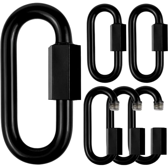 304 Black Stainless Steel Quick Links D Shape Locking Quick Chain Repair Links Black