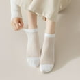 thumbnail image 4 of Women's No Show Socks Classic Thin Mesh Breathable 6pk- White Black Color, 4 of 7
