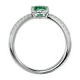 thumbnail image 3 of SuperJeweler 1 1/2 Carat Oval Shape Created Emerald and Halo Diamond Ring In Sterling Silver For Women, 3 of 6