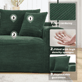 thumbnail image 5 of Compressed sofa, 46.8*15.7*14.96 inches, L-shaped combination sofa, striped, suitable for various room types, cyan, 5 of 8